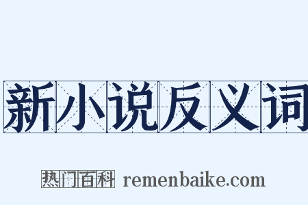 新小说反义词是什么意思的图片